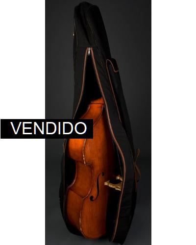 Harvest Double Bass bag Buffalo NappaCanvas